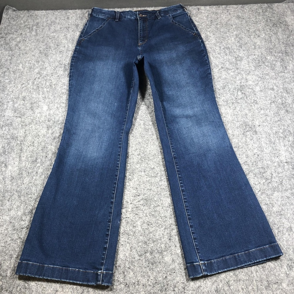 Duluth Trading Co Jeans Womens 12x31 High Rise Relaxed Bootcut Stretch Denim